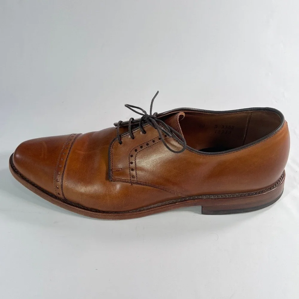 Allen Edmonds Clifton 3358 Walnut Brown Cap Toe Oxford Men 10 D USA Made Leather